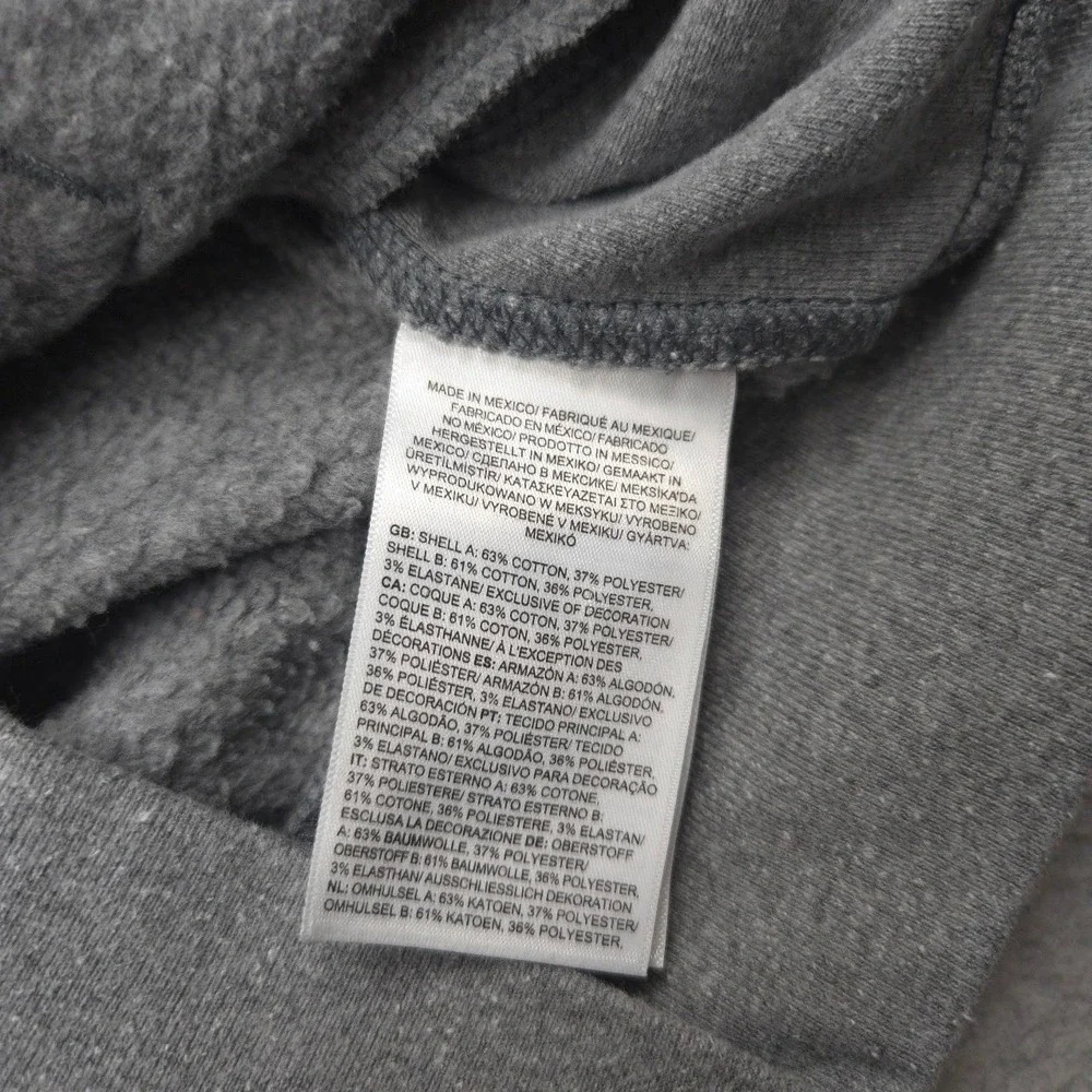 The North Face Mens M Gray Quarter Zip Pullover Sweatshirt Fleece Lined